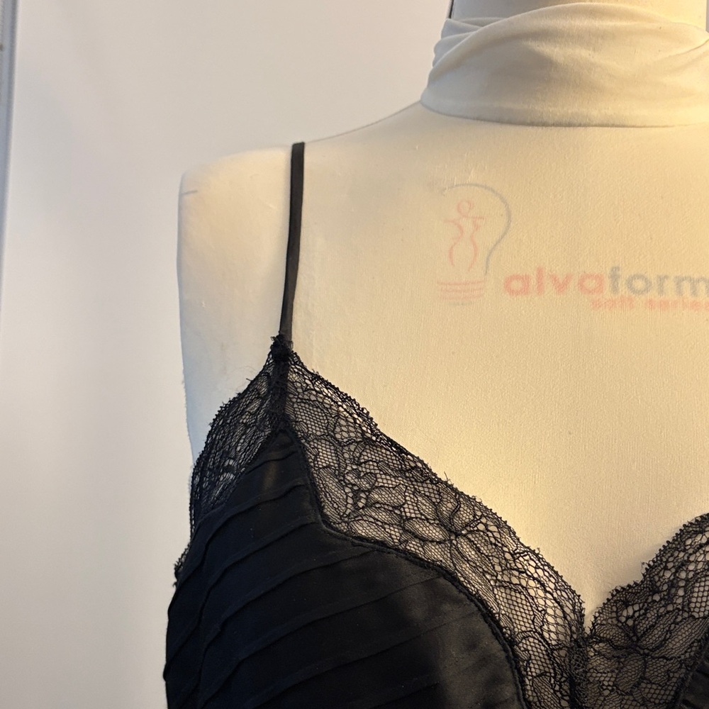 BCBGMaxAzria Black Lace Trim Chemise - Picture 4 of 10